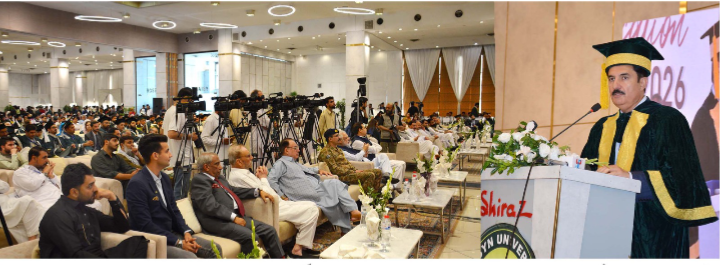Karim Kundi addresses the 7th convocation of Abasyn University 