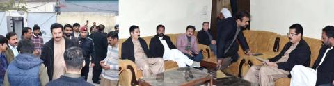 Governor Khyber Pakhtunkhwa Faisal Karim Kundi meets party leaders, citizens at his residence Kundi Model Farm