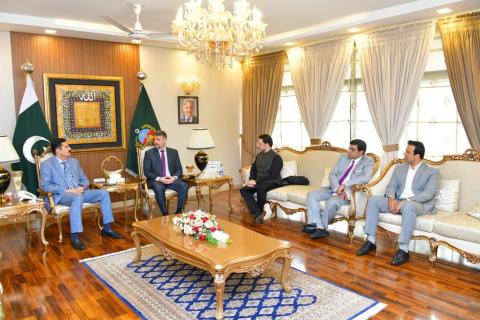 Kundi hosts luncheon in the honor of US Consul General in Peshawar H.E Thomas Eckert and consulate's officials at his residence in Islamabad